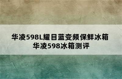 华凌598L耀目蓝变频保鲜冰箱 华凌598冰箱测评